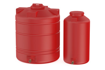 red water tanks