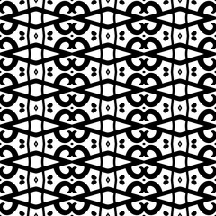 Black and White hand drawn seamlessly repeating wallpaper pattern
