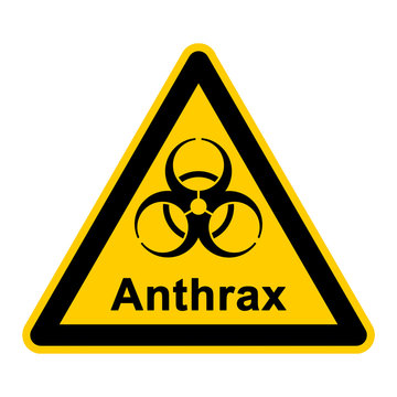 wso153 WarnSchildOrange - Symbol Biogefährdung - Anthrax Milzbrand - g3690