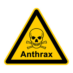 Obraz premium wso154 WarnSchildOrange - Symbol Totenkopf - Anthrax Milzbrand - g3691