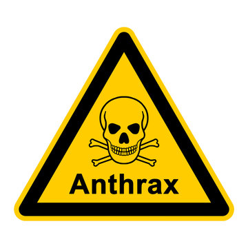 wso154 WarnSchildOrange - Symbol Totenkopf - Anthrax Milzbrand - g3691