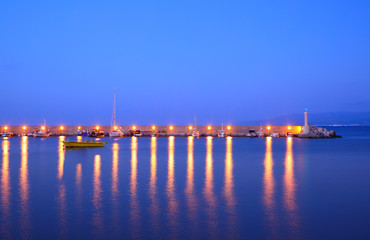 Night view of port