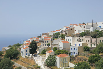 das Dorf Nikia auf Nisyros, Griechenland