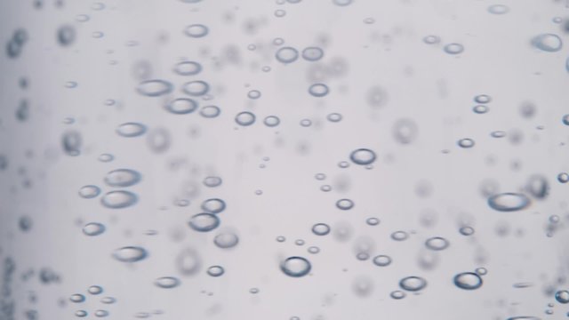 Gas bubbles in the glass walls of a super close-up