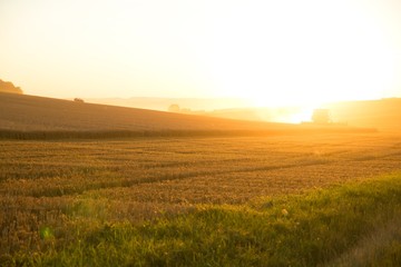 Obraz premium Sonnenuntergang auf dem Land 