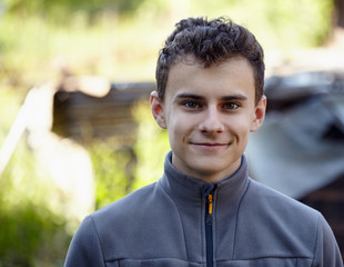 Handsome teenage farmer