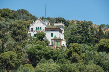 Trias House in Park Guell in Barcelona, Spain