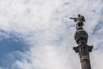 Fototapeta na wymiar Christopher Columbus monument in Barcelona, Spain