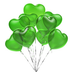 Festive green ballons
