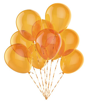 Festive yellow ballons