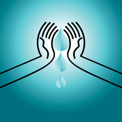 creative save water concept vector illustration 