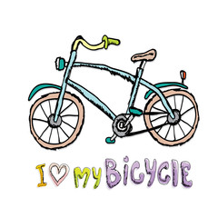 I love my bicycle concept design. Hand drawn 