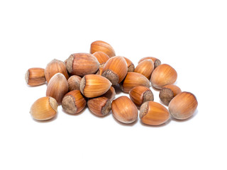 Hazelnuts in a pile