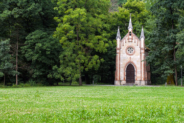 Catholic chapel in the Novi Dvori forest in Zapresic, Croatia