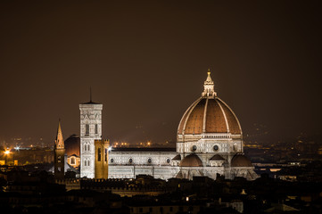 Fototapeta na wymiar Florence by Night. Landscape from Piazzale Michelangelo 