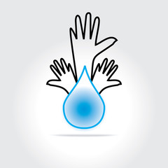 creative save water concept vector illustration