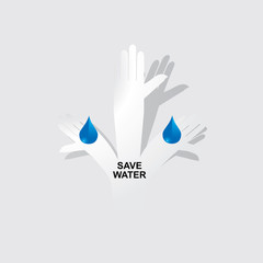 creative save water concept vector illustration