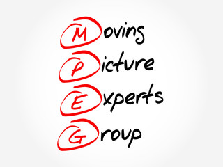 MPEG - Moving Picture Experts Group, acronym concept