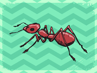 vintage background with ant