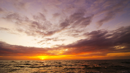 Seascape before sunrise