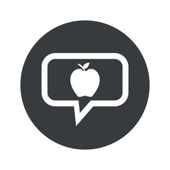 Round dialog apple icon