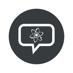 Round dialog atom icon