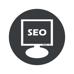 Round SEO monitor icon