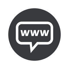 Round dialog WWW icon
