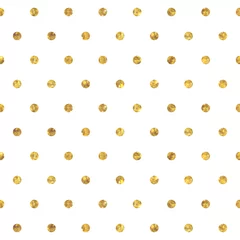 Acrylic prints Polka dot Seamless polka dot golden pattern.