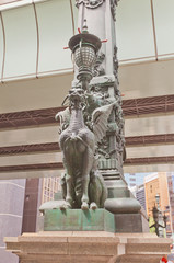 Dragon sculpture of Nihonbashi Bridge in Tokyo, Japan