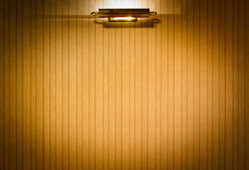Cloth wall with lamp