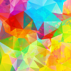 Abstract triangular & futuristic background with vibrant colors
