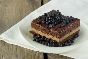 Chocolate cake with blueberry
