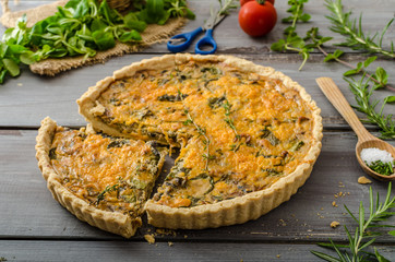 Domestic rustic quiche