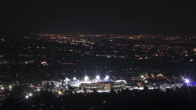 Timelapse above the finish of the 2015 Rose Bowl game in Pasadena, CA