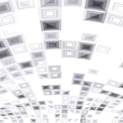 Abstract perspective background with warped squares
