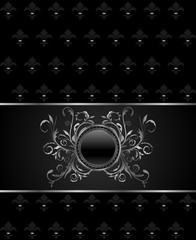 Illustration luxury vintage titanium frame template