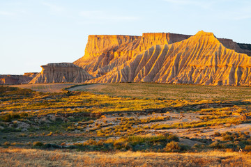 cliffs in sunny morning.  Navarra, Spain