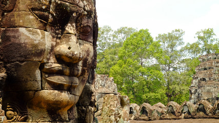 Fototapeta na wymiar Face of Angkor Wat