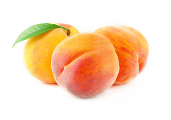 Ripe peach fruits.