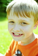 happy child in the summer day