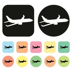 Plane icon. Airplane icon. Vector