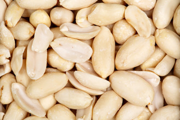 Peanuts. Close up of fried, peeled and salted peanuts.