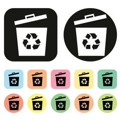 Recycle bin icon. Recycle sign. Bin icon. Trash icon. Vector