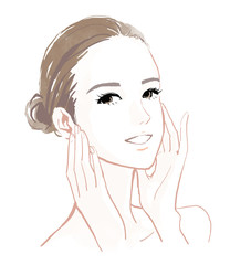 肌の綺麗な女性