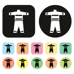 Fototapeta premium Firefighter uniform icon. Vector