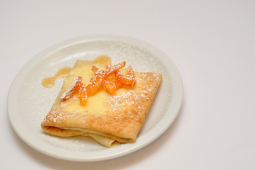 Pancakes isolated on white background