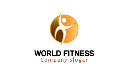 World Fitness Logo template