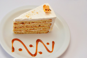 sweet cakes food isolated on white