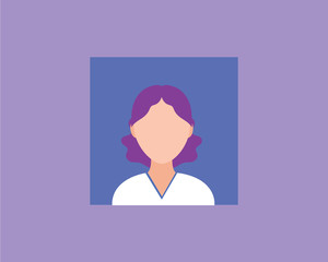 stylish avatar human in flat design